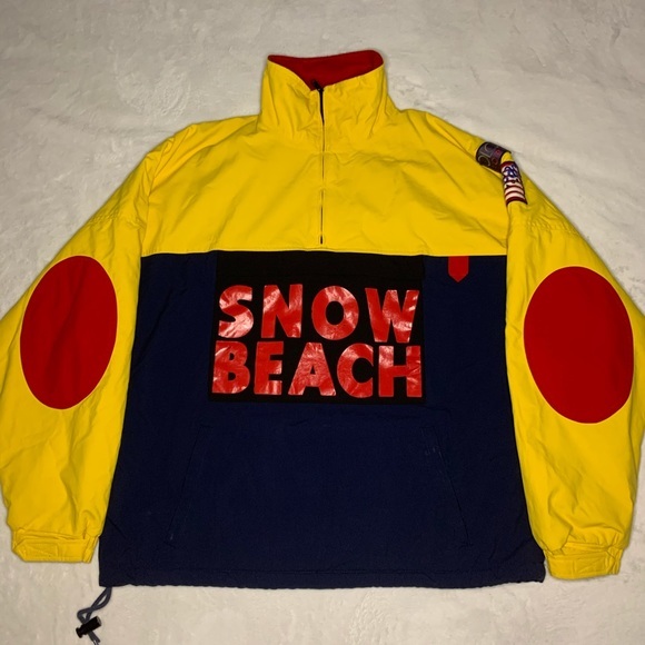 Rare Retro Polo Ralph Lauren Snow Beach Original Pull Over Sweater Stadium Small - Picture 5 of 15